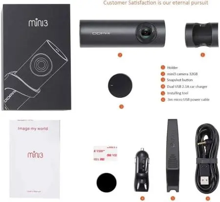 Видеорегистратор Xiaomi DDPai mini3 Dash Cam 32Gb