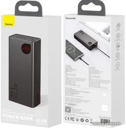 Внешний аккумулятор Baseus Adaman Metal Digital Display PPIMDA-C0A 30000mAh (черный)