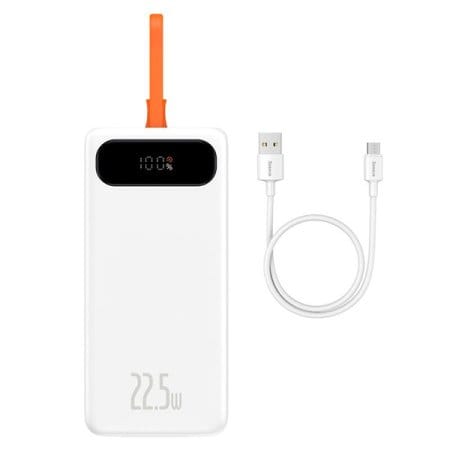 Внешний аккумулятор Baseus Block Digital Display Fast Charge 20000mAh (белый)