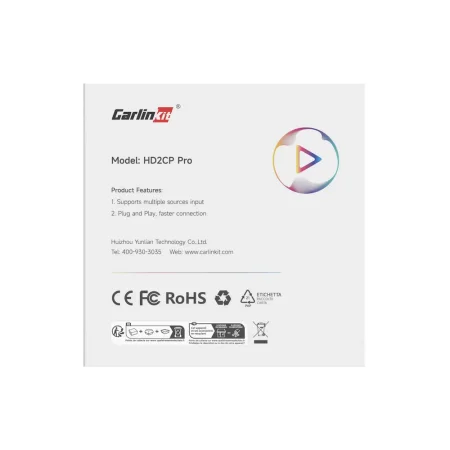 Беcпроводной адаптер CarlinKit HD2CP Pro Apple CarPlay и Android Auto с микрофоном