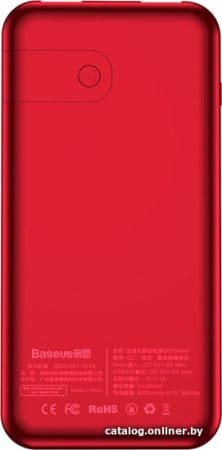Внешний аккумулятор Baseus Bracket Wireless PPALL-EX09 8000mAh (черный/красный)