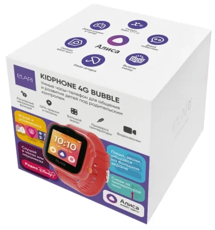 Умные часы Elari KidPhone 4G Bubble (красный)